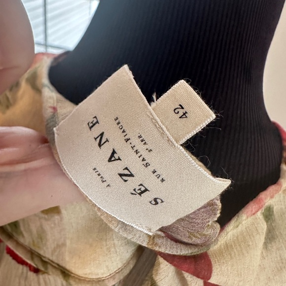 Sezane Lieven Blouse Size 42 Floral - Picture 8 of 8